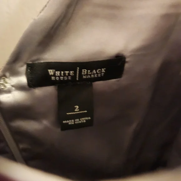 White House Black Market Pink and Gray Floral Midi Dress  Like New! - Picture 4 of 6